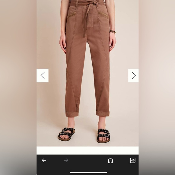 Anthropologie Ellie Embroidered Utility Pants Size  14 new with tag - Picture 4 of 12